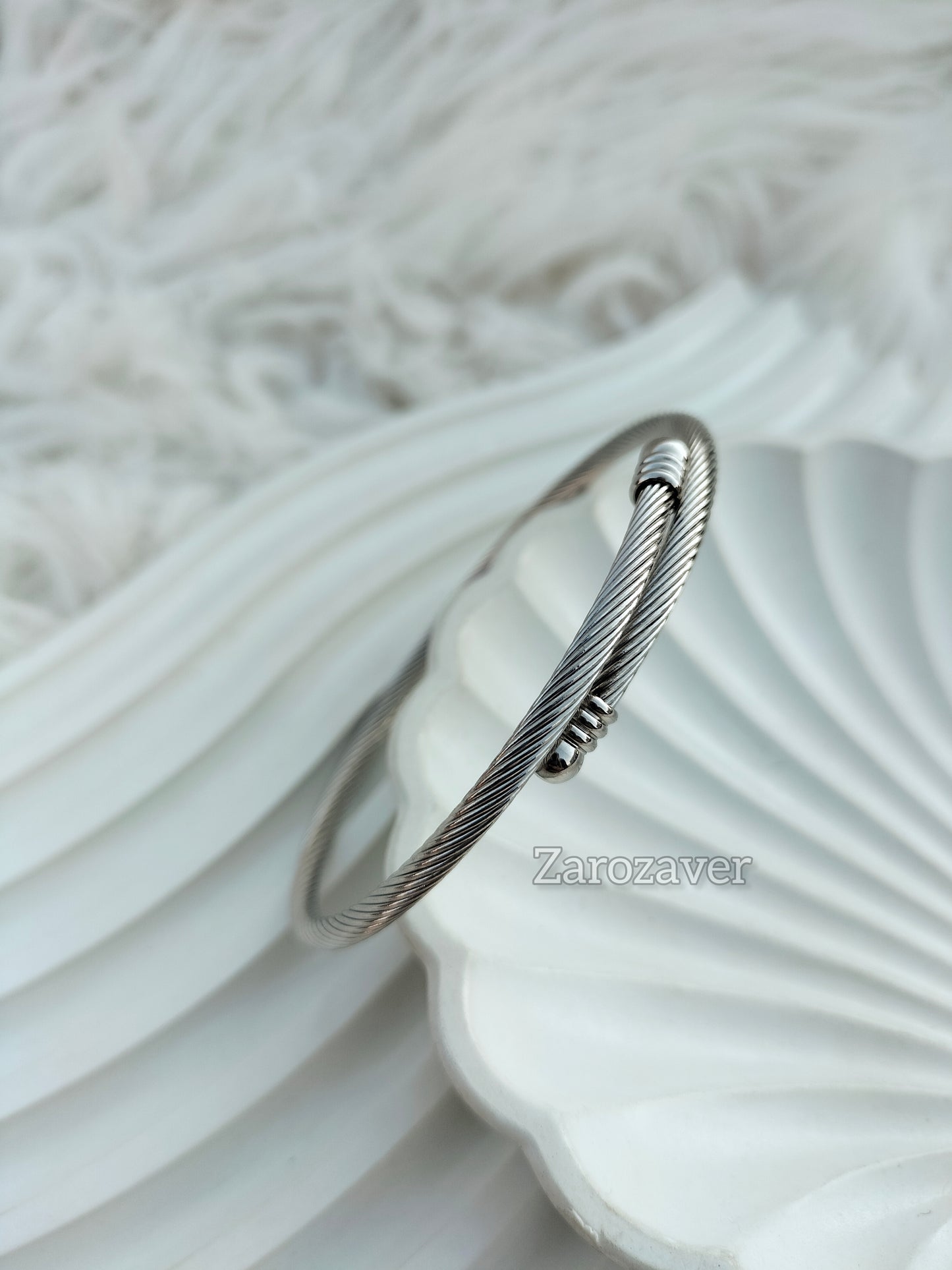 Silver Coil Bangle