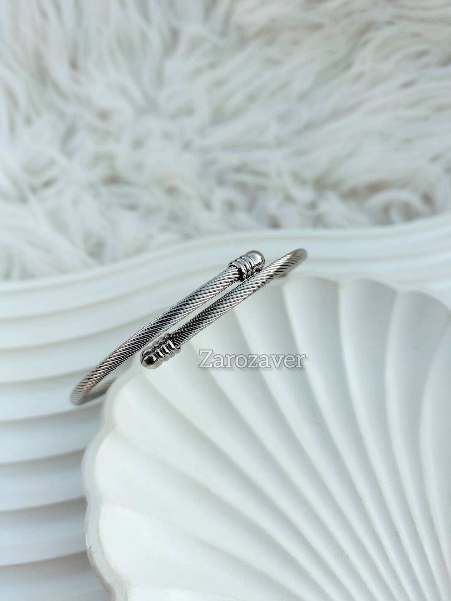 Silver Coil Bangle