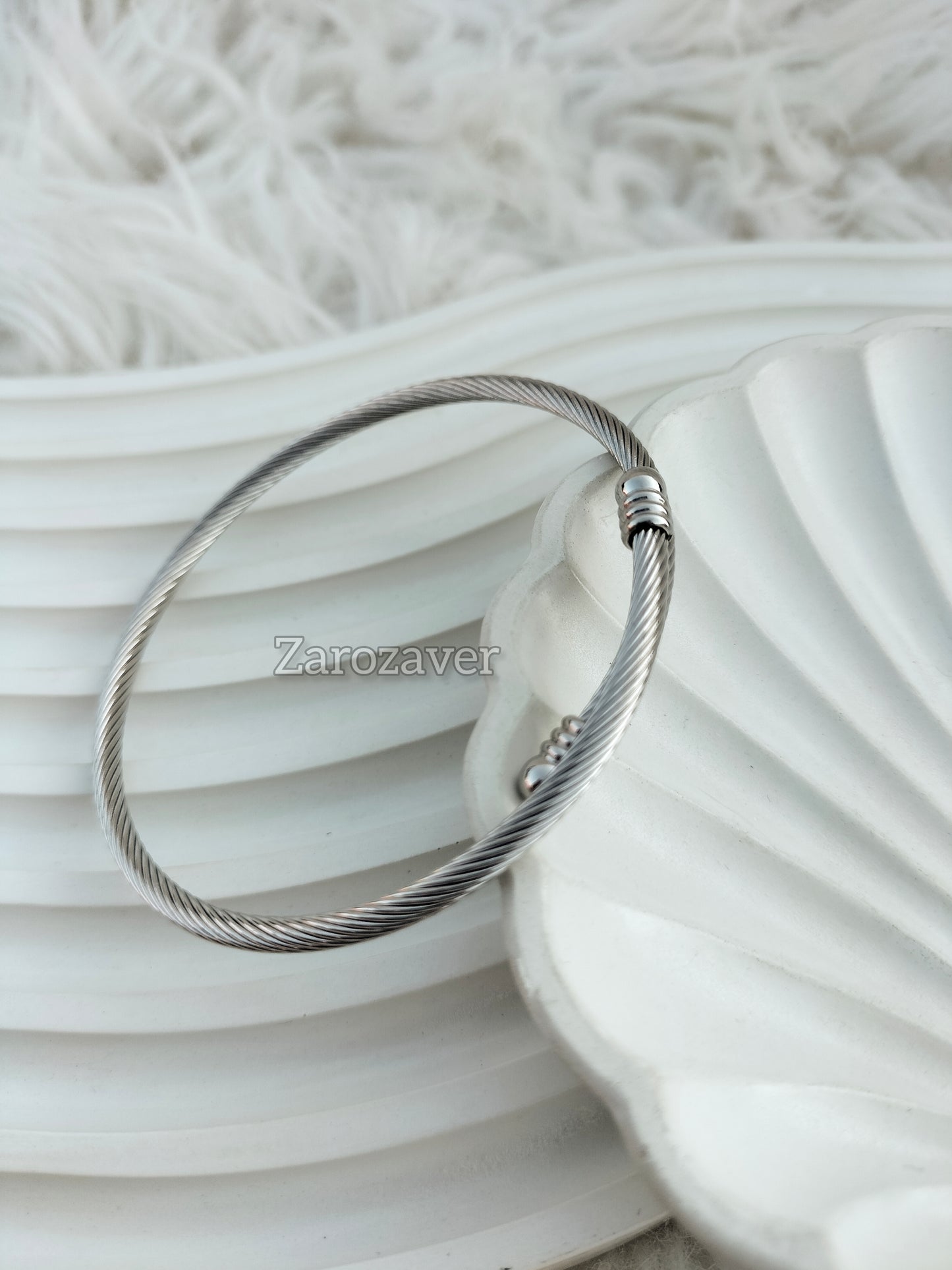 Silver Coil Bangle