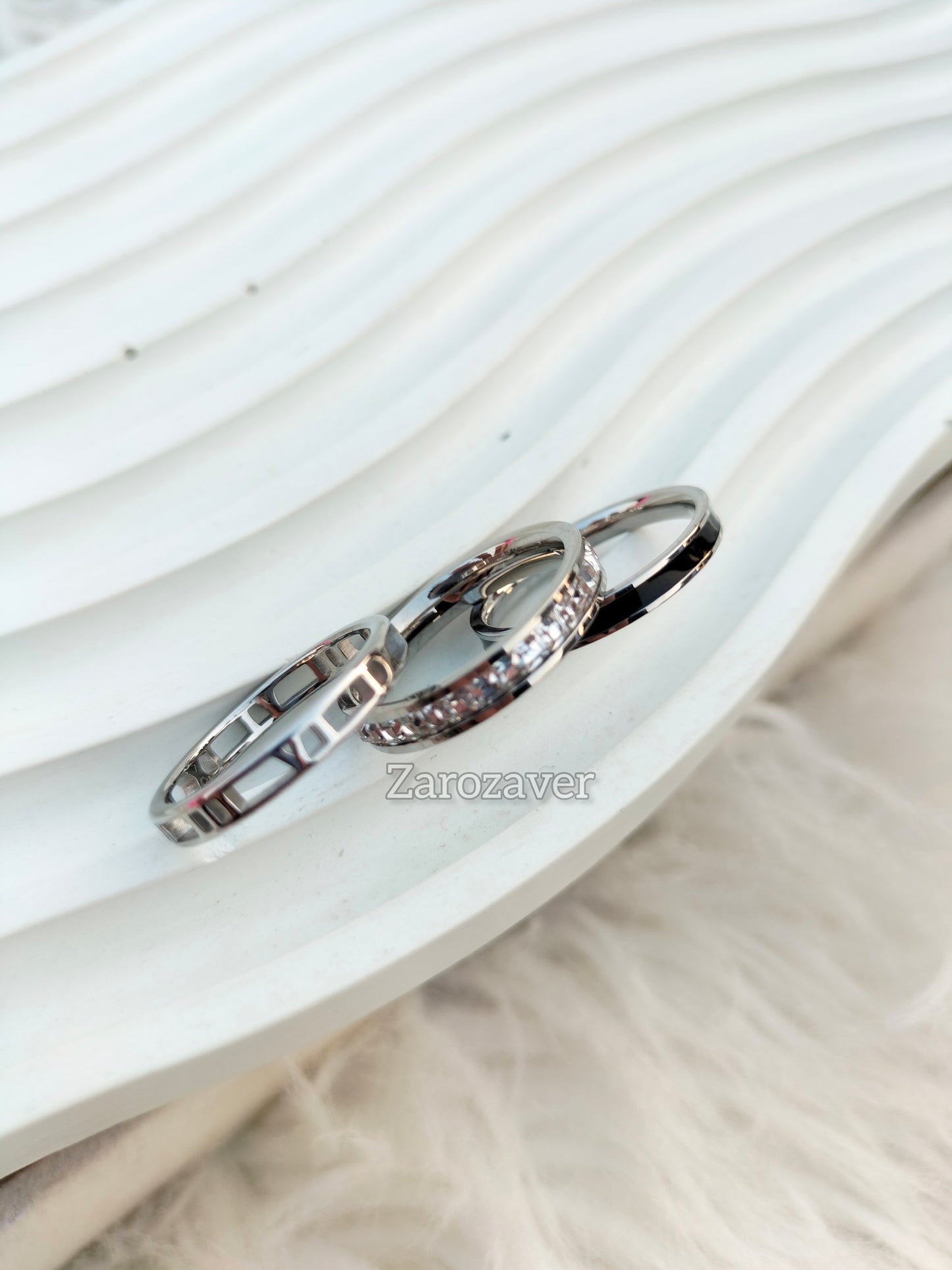 Silvet Set Of 3 Rings