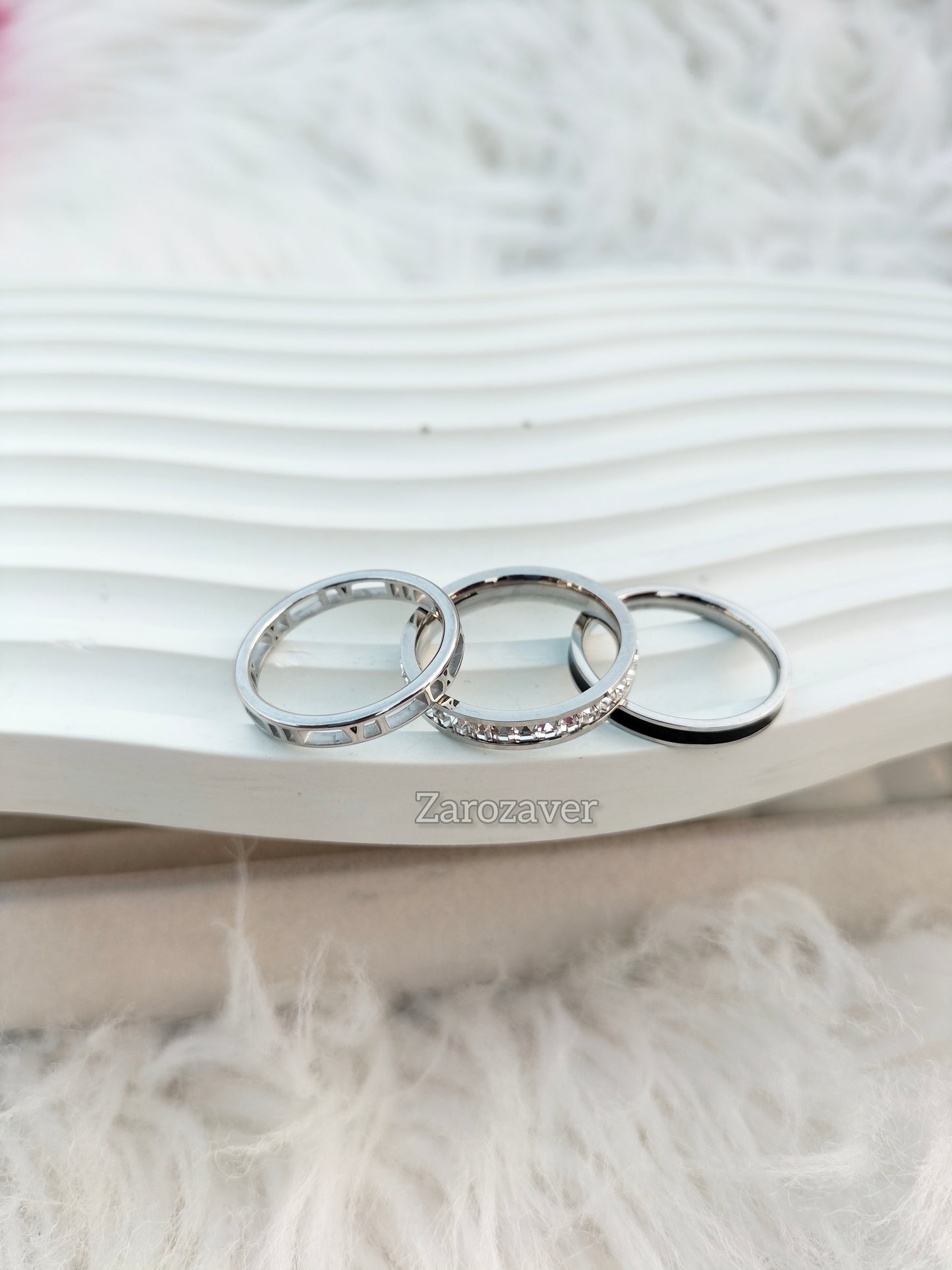 Silvet Set Of 3 Rings