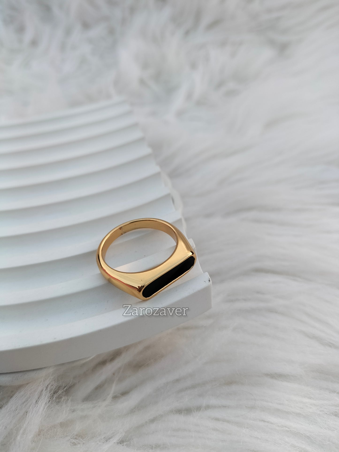Black Rectangle Ring