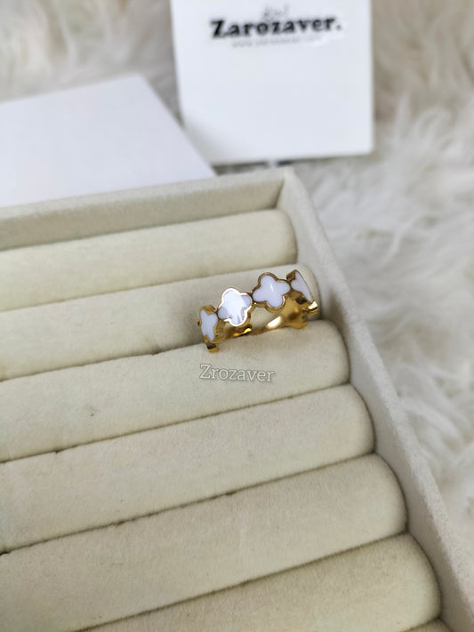 White Clover Band Ring