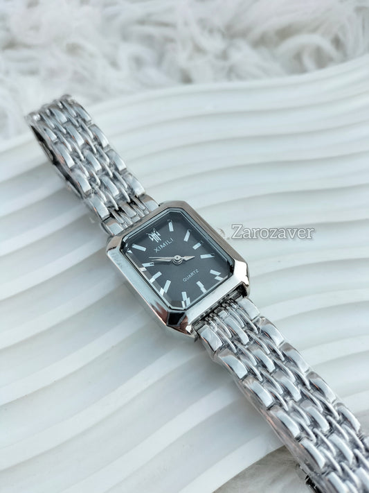Adele Watch (Silver) Black