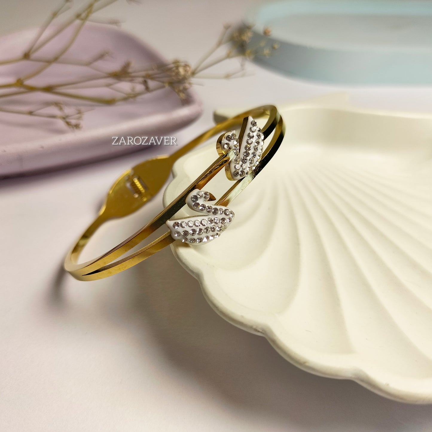 White Swan Bangle