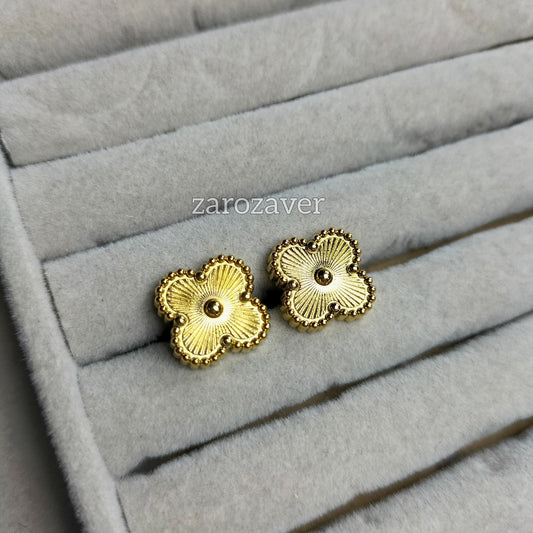 Gold Clover Studs