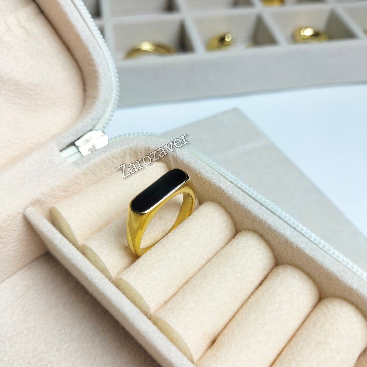 Black Rectangle Ring