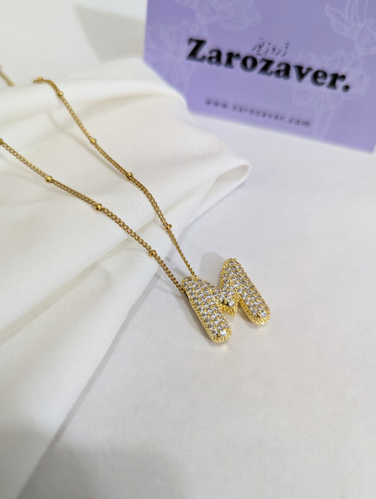M Initial Necklace